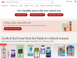 Walgreens website